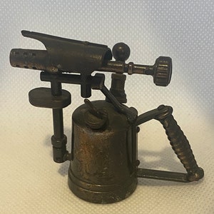 Vintage Miniatur Die Cast Metall Lötlampe Bleistiftspitzer