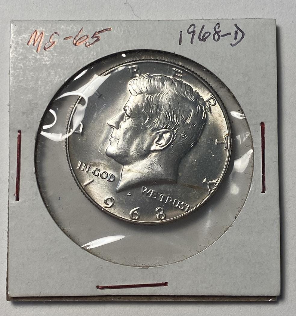 1968 half dollar - Etsy 日本