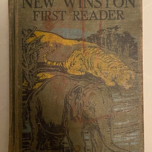 1928 års upplaga av "The New Winston First Reader" av Sidney G. Firman - Vintage barnbok