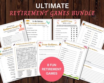 Retirement Party Games Bundle | Office Celebration (PDF Printable)