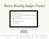 Notion Budget Template: Monthly Finance Tracker (Digital)