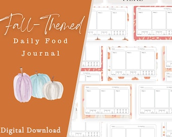 Fall Daily Food Journal: Printable Meal Tracker (A4 A5 PDF)
