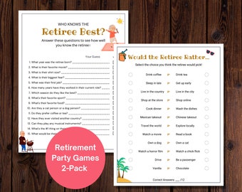 Retirement Party Games | Who Knows Retiree, Preferences (Digital Download)