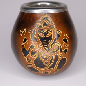 Yerba Mate Gourd Yerba Mate Tasse Mate de calabaza Ganesha 200 ml