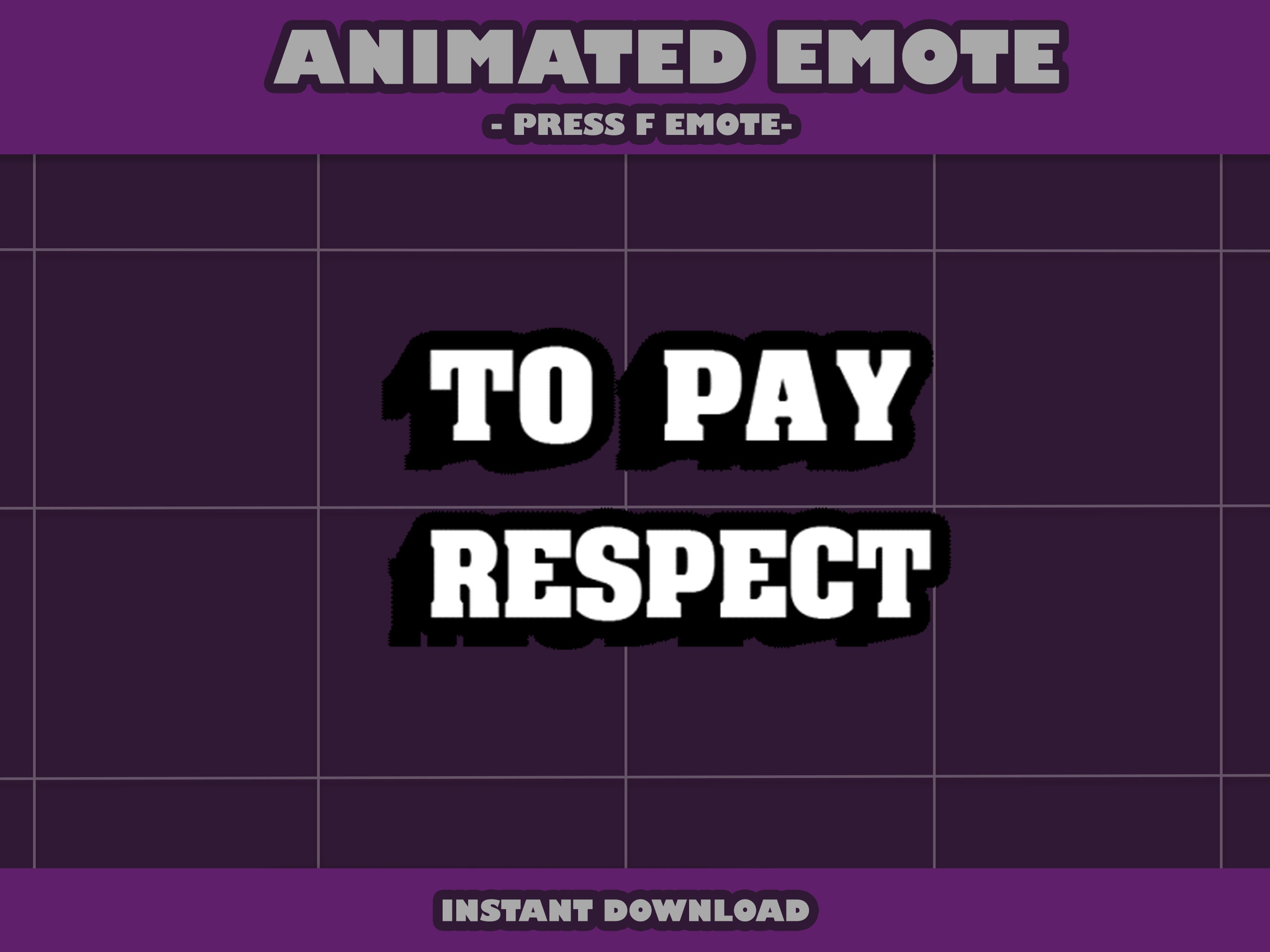 TWITCH Emote press F to Pay Respect 