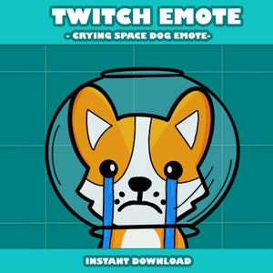 Gesto de perro espacial llorando - Twitch, Discord, Youtube