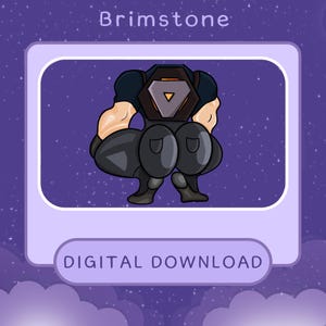 Animated & Static Valorant Brimstone Dumpy Emote for Twitch, Discord, YouTube, Facebook | Custom Gaming Emote for Streamers
