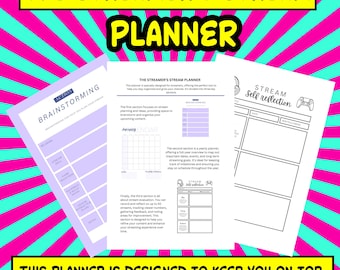 Inhaltsplaner für den Streamer | Live Stream Planer für Twitch & YouTube (Digitaler Download)