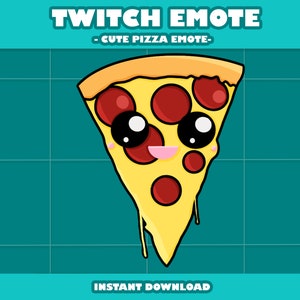 Cute Pizza Emote, Twitch, Discord , Youtube