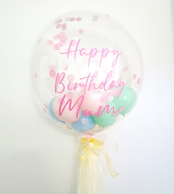 Text Balloon in a Box Happy Birthday Helium Balloon 24 Bubble