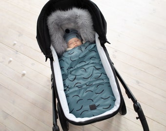 Poussette bébé universelle à capuche résistante à l'eau Poussette orteils confortables Chancelière landau Siège auto Sac de couchage