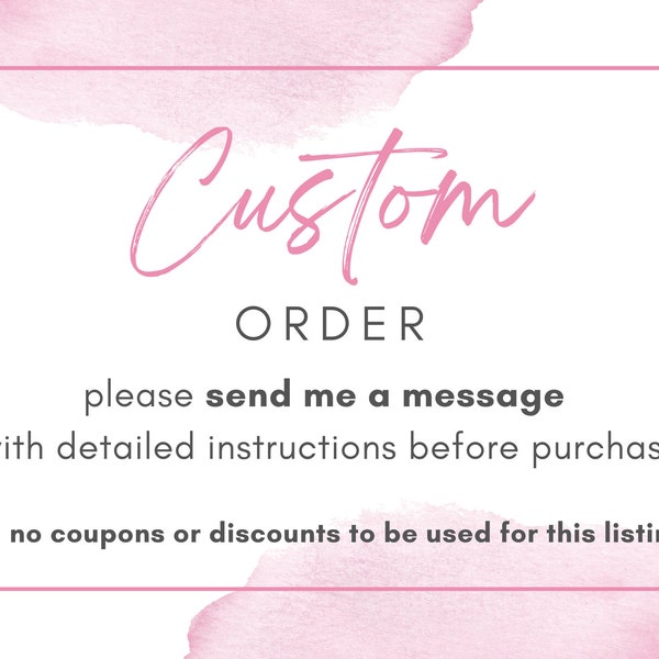 Custom Order - Individual Item