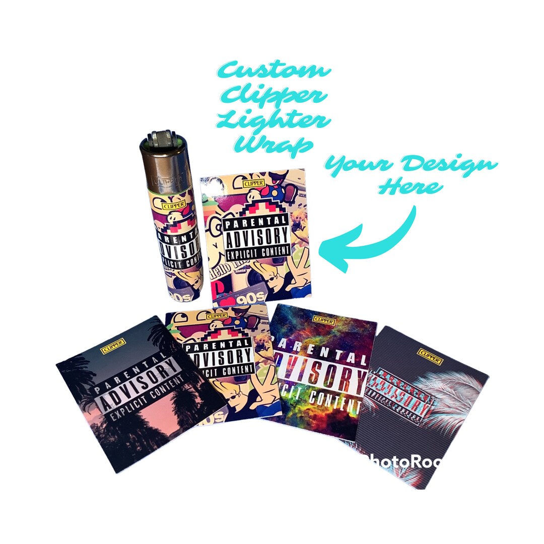Custom Lighter Wrap 6x Custom Clipper Stickers Personalised Lighter Wrap Create Your Own Lighter