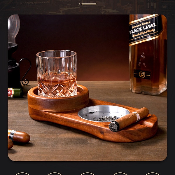 Wooden Cigar and Whiskey Etsy
