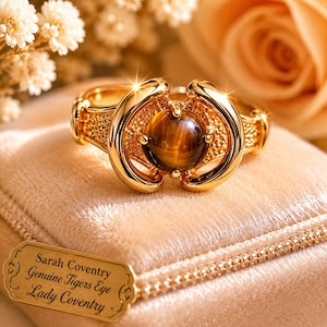 Sarah Coventry Tiger Eye Ring - Etsy display picture 1