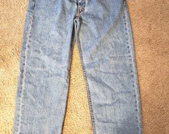 Vintage men's Levi Strauss 550 blue jeans, motorcycle jeans, biker jeans, biker blue jeans, riding jeans, motorcycle riding jeans, denim