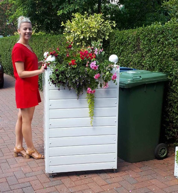 Wheelie Bin Storage Double Push Over Your Bins Eight Colours Etsy UK
