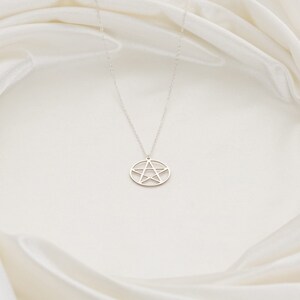 925K Sterling Silver Pentagram Necklace, Pentagram Pendant, Wiccan Jewelry for Women, Pentacle Necklace, Pagan Jewelry, Witchy Necklace image 5