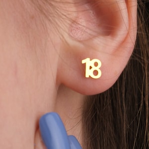 Personalized Earrings, Special Birthday Date Earrings, Special Numbered Earrings, Birthday Gifts, Football Number Earrings
