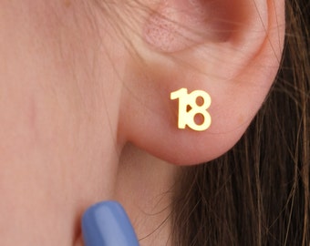 Personalized Earrings, Special Birthday Date Earrings, Special Numbered Earrings, Birthday Gifts, Football Number Earrings