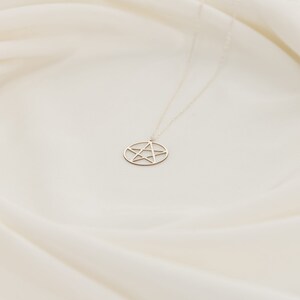 925K Sterling Silver Pentagram Necklace, Pentagram Pendant, Wiccan Jewelry for Women, Pentacle Necklace, Pagan Jewelry, Witchy Necklace image 2