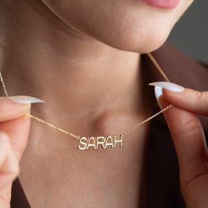 Personalized 3D Letter Name Necklace, 3D Letter Necklace, Balloon Letter Necklace, Custom Bubble Name Necklace, Christmas Gift, Gift for Her
