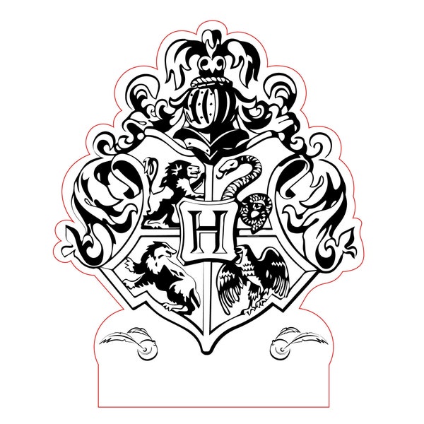 Hogwarts Shield SVG Lasercut file