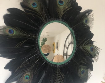 miroir plumes de paon