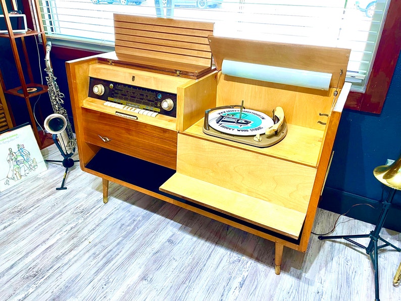 LGC66 MCM Mid Century Modern Stereo Console Grundig Bauhaus Etsy