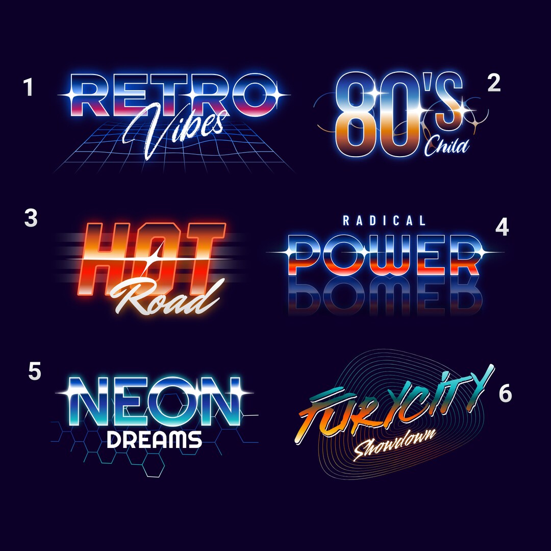 Custom Digital Y2K Logo , Custom Digital 80s Logo - Etsy