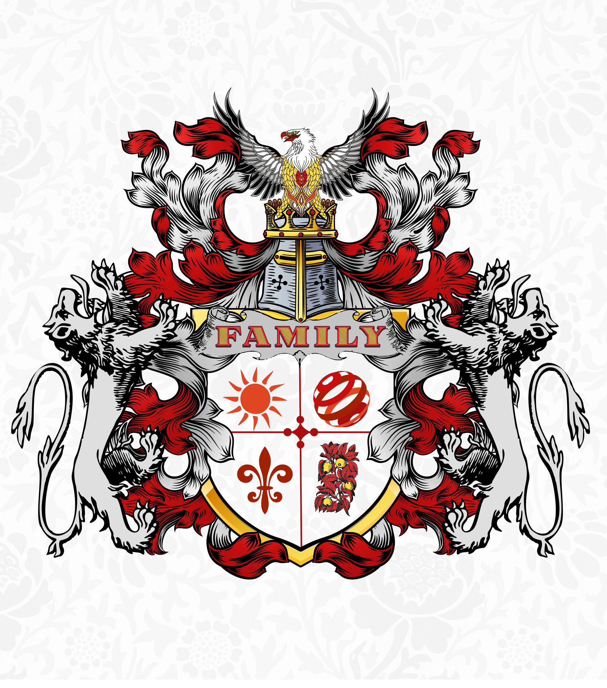 Family Crest Coat of Arms | Custom Logo Design | Family