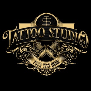 Custom Tattoo Design - Tattoo commission - Tattoo logo, Tattoo artist, Vintage tattoo logo template