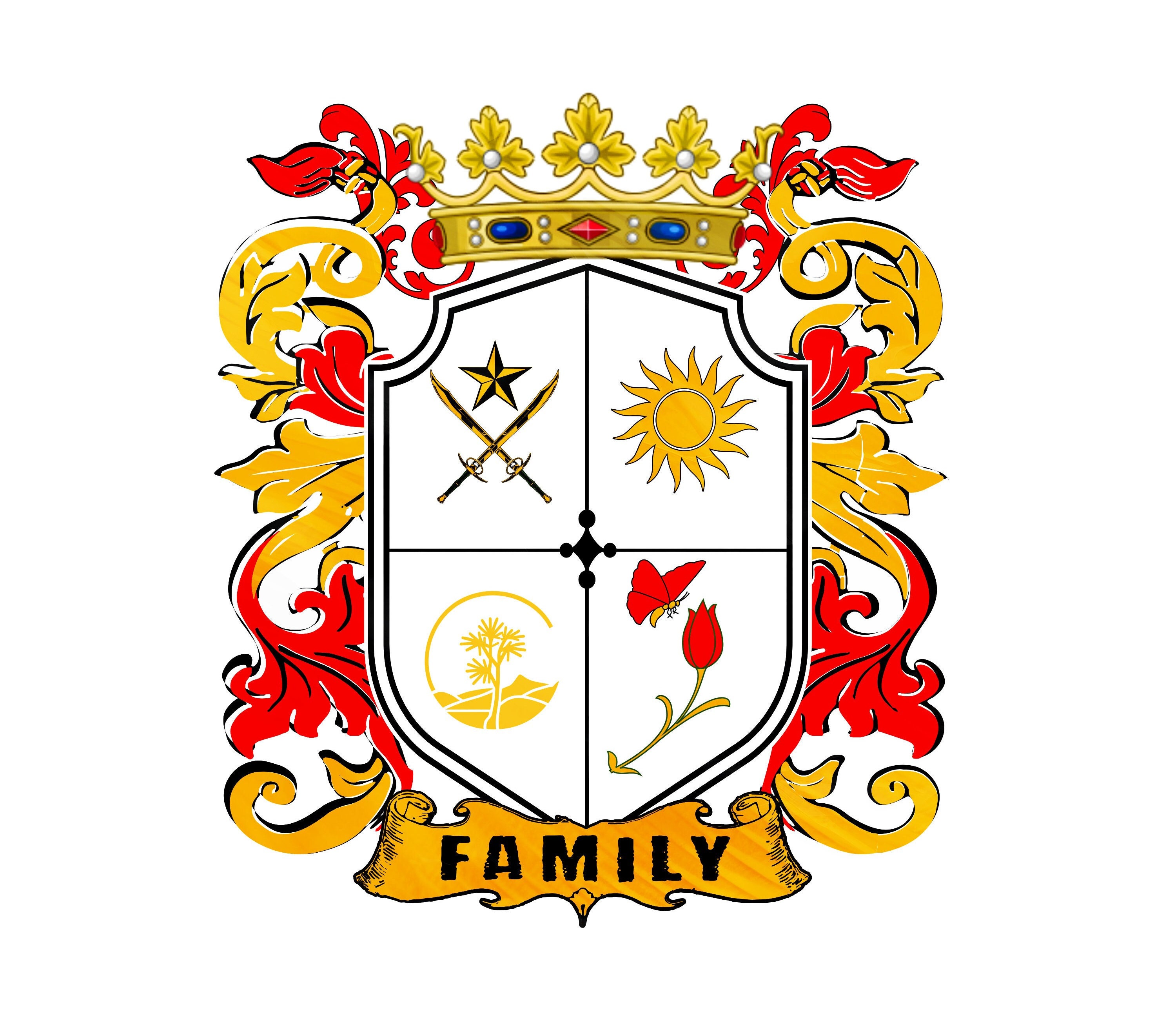 Family Crest Coat of Arms | Custom Logo Design | Family Crest Svg, Png ...
