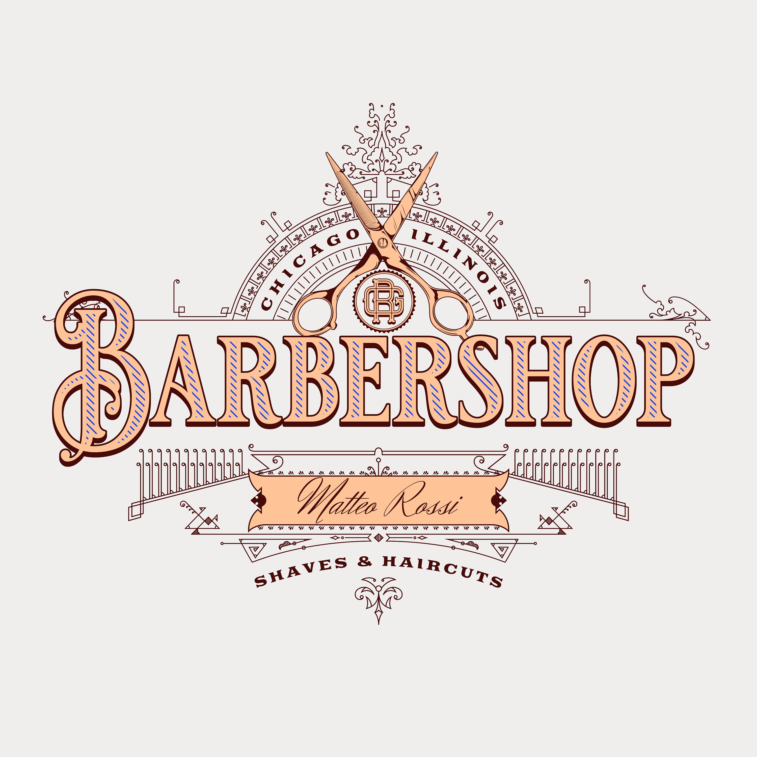 Vintage Barber logo Design, BARBERSHOP, Retro Barber Shop png, logo custom, hair stylist logo design vector