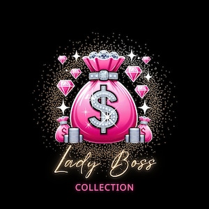 Logo Money Bag, Logo Money, Logo Pink Money, Logo fai da te, Logo aziendale, Logo di lusso, Logo glamour, Logo glitterato, Logo Canva