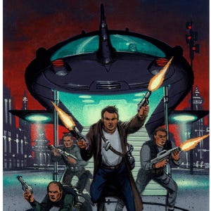 Original cover sketch for "Desperate Measures: Essence Of Evil" by Joe Clifford Faust, art by David Mattingly