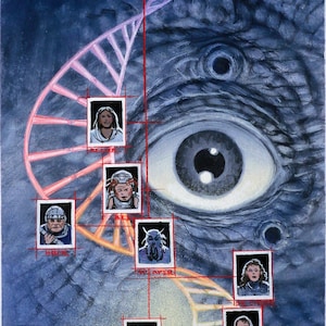 Original cover sketch for &quot;Shapers&quot;, art by David Mattingly