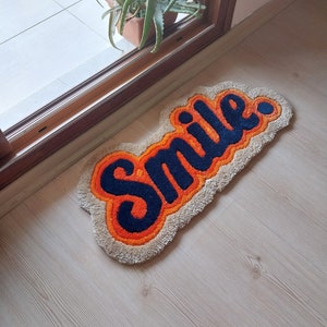 Smile Fluffy Tufted Rug / %100 HANDMADE