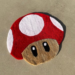 Cute Mushroom Tufted Rug / %100 HANDMADE