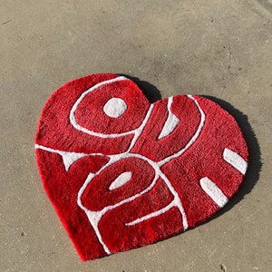 Love You Tufted Rug / %100 HANDMADE - Etsy