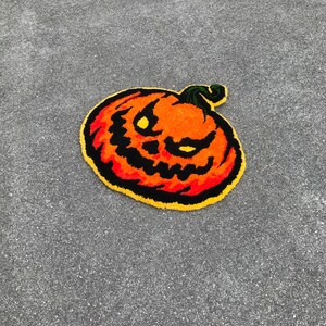 Halloween Pumpkin Fluffy Tufted Rug / %100 HANDMADE - Etsy