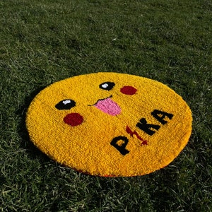 Pikachu Tufted Rug / %100 HANDMADE