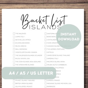 Bucket List Island Traumziele zum Ausdrucken | Island Travel Adventure Liste | Sommer Bucket List | Reiseliste Weltreisen