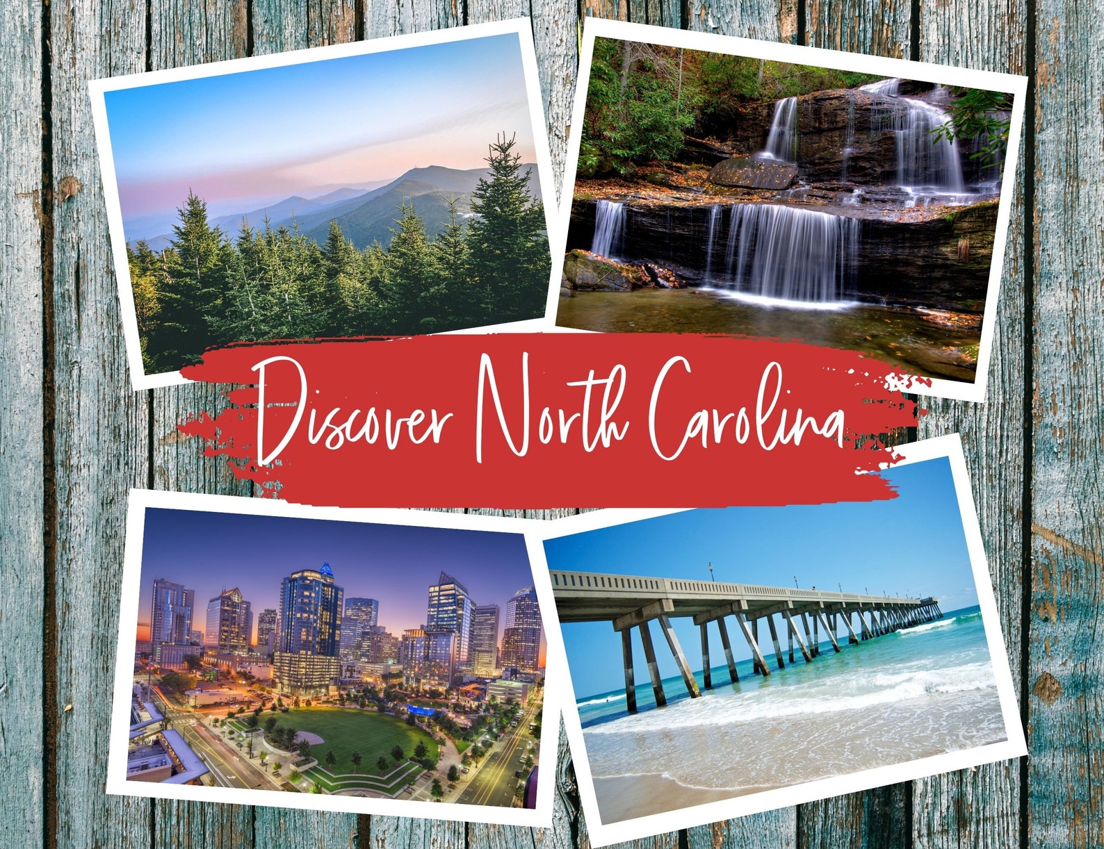 North Carolina Bucket List Printable America's 50 States Travel Planner