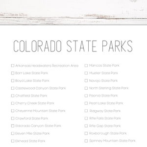 Colorado State Parks and Recreation Checklist | Colorado Park Tracker