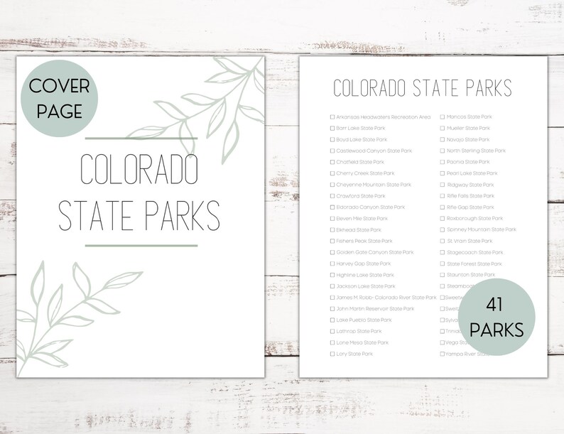 Colorado State Parks and Recreation Checklist Colorado Park Tracker
