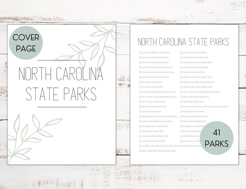North Carolina Bucket List Printable North Carolina State Parks and