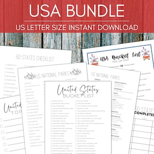 US Bucket List Printable America&#39;s National Parks Checklist 50 State Tracker US Bucket List Time or That Game