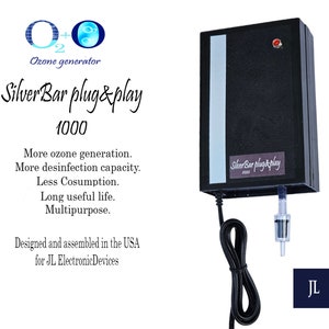 Ozone Generator for High Air and Water Purification. SilveBar Plug and Play. 1000 mg/h.