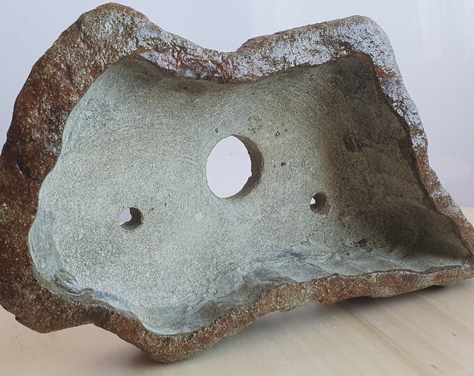 Stone Bonsai Pot Planter Suiseki Inspired Etsy